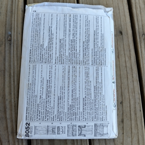 Simplicity Sewing Pattern 8052 Window Treatments Curtains Drapes Drapery Panels - Picture 2 of 2